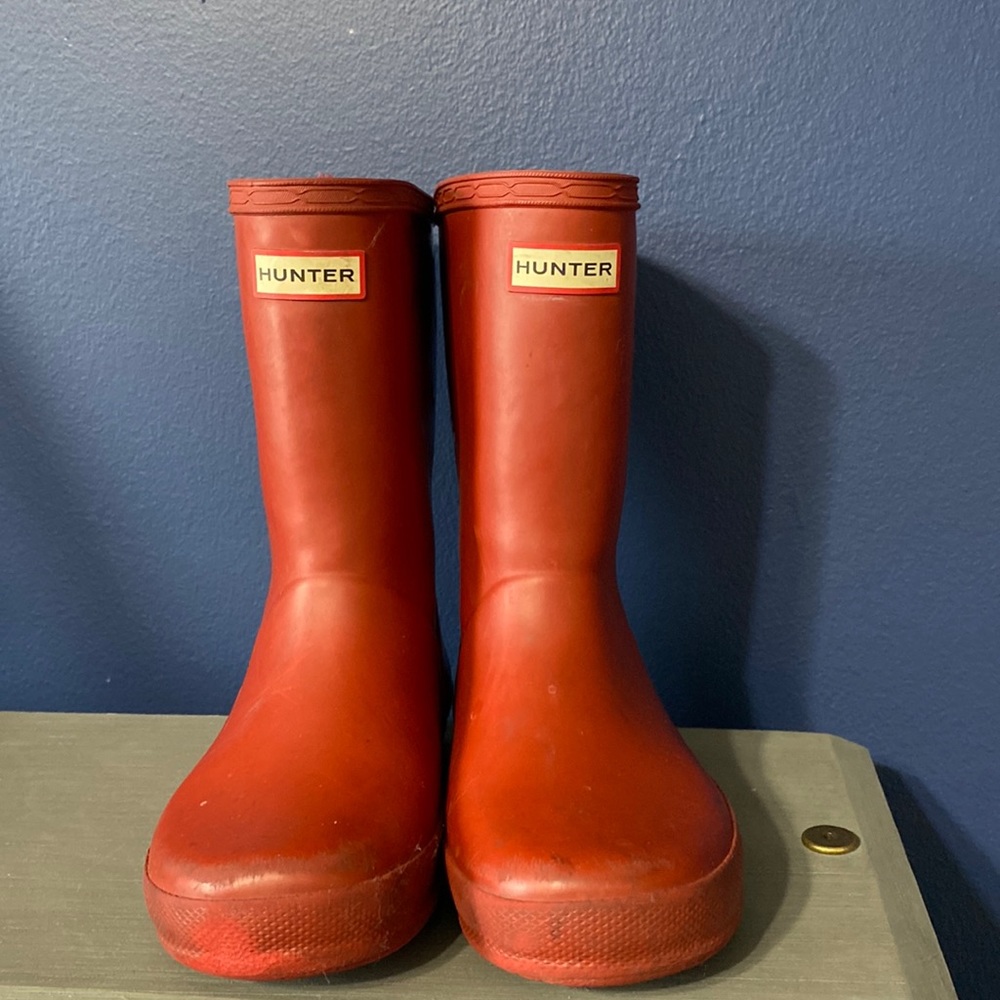 Hunter Kids Red Boots